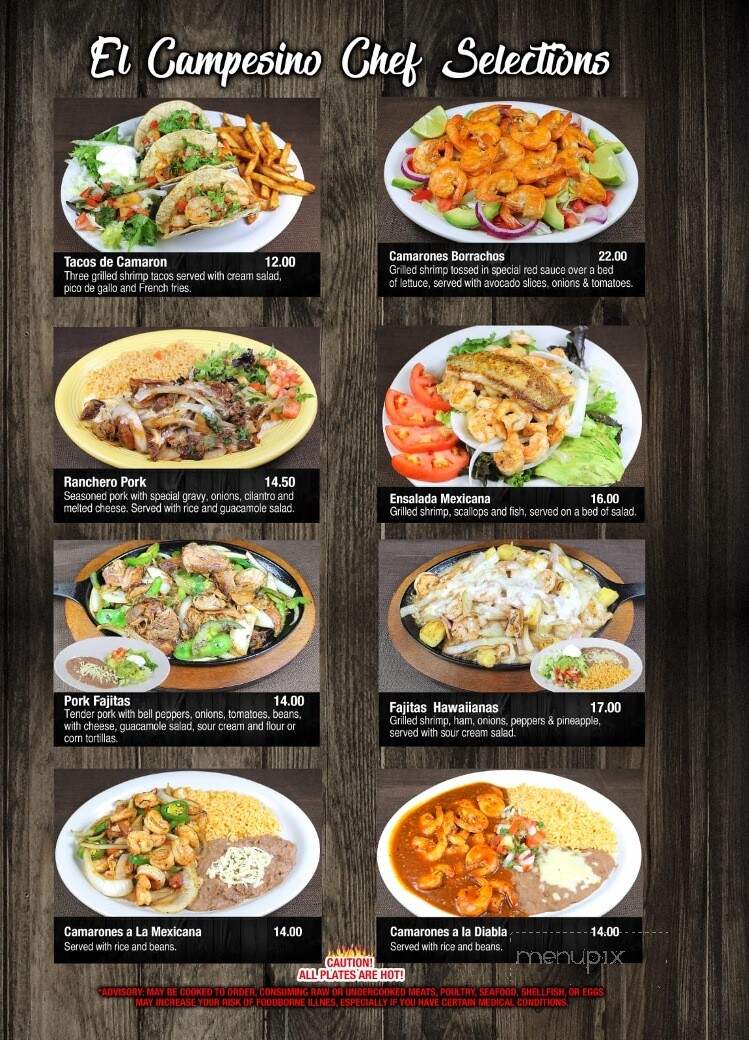 El Campesino Mexican Restaurant - Cleveland, GA menu_pic