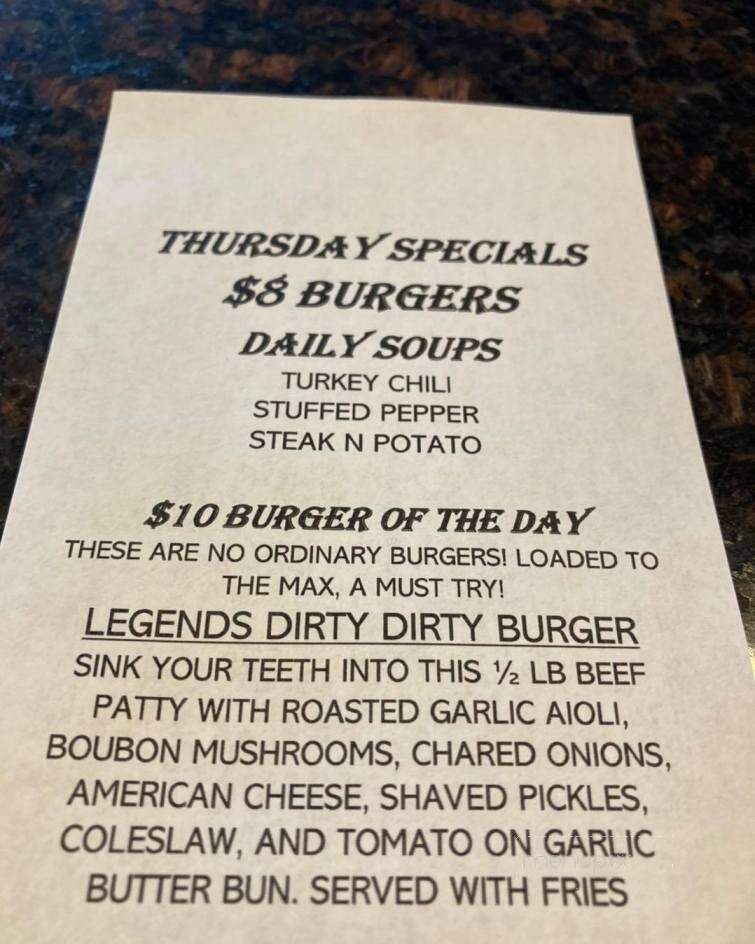 Legends Grill and Bar - Mokena, IL menu_pic
