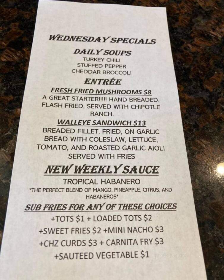 Legends Grill and Bar - Mokena, IL menu_pic