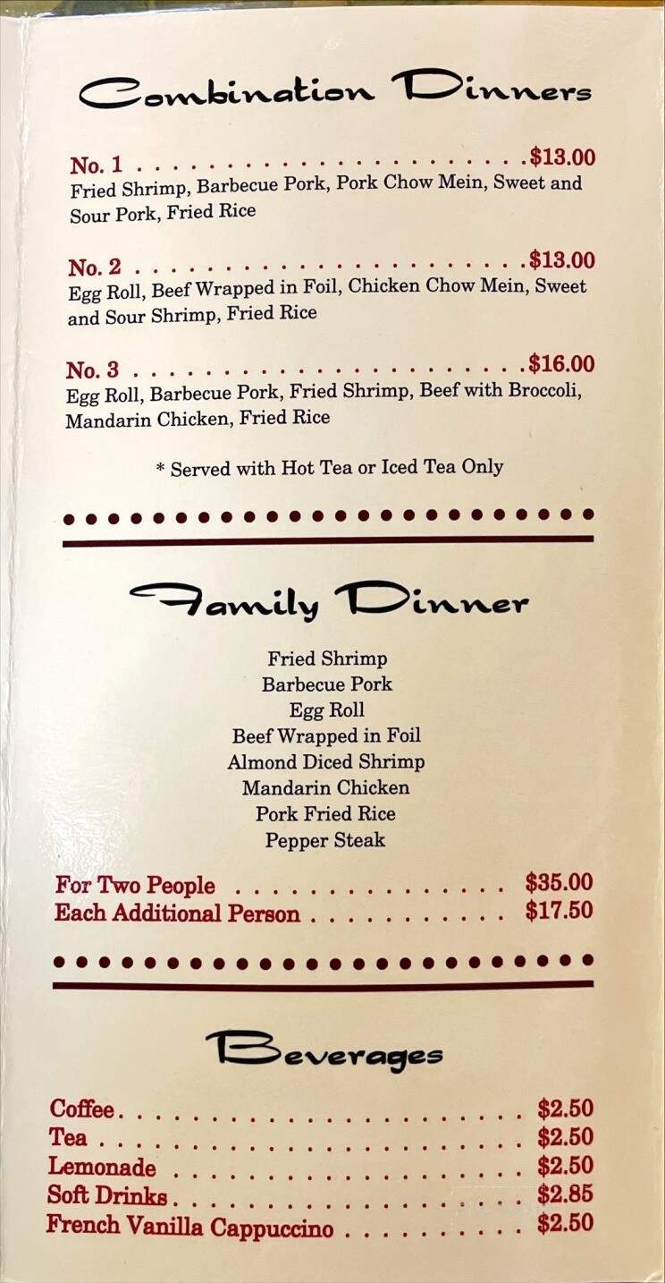 China Inn Restaurant - Newton, KS menu_pic