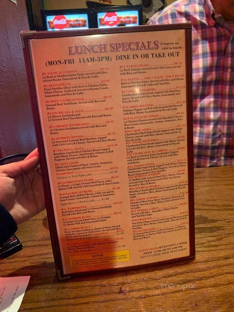 El Jimador - Huffman, TX menu_pic