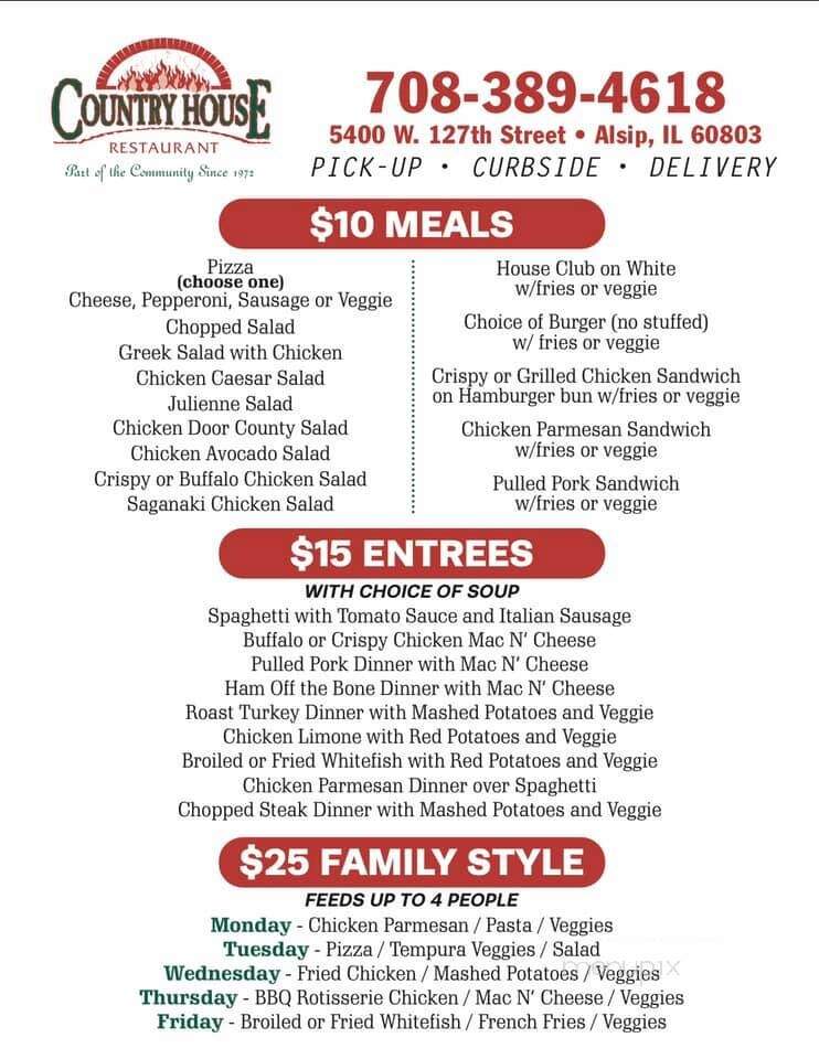 Country House Restaurant - Alsip, IL