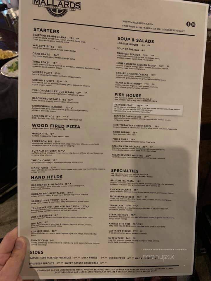 Mallards - New Richmond, WI menu_pic