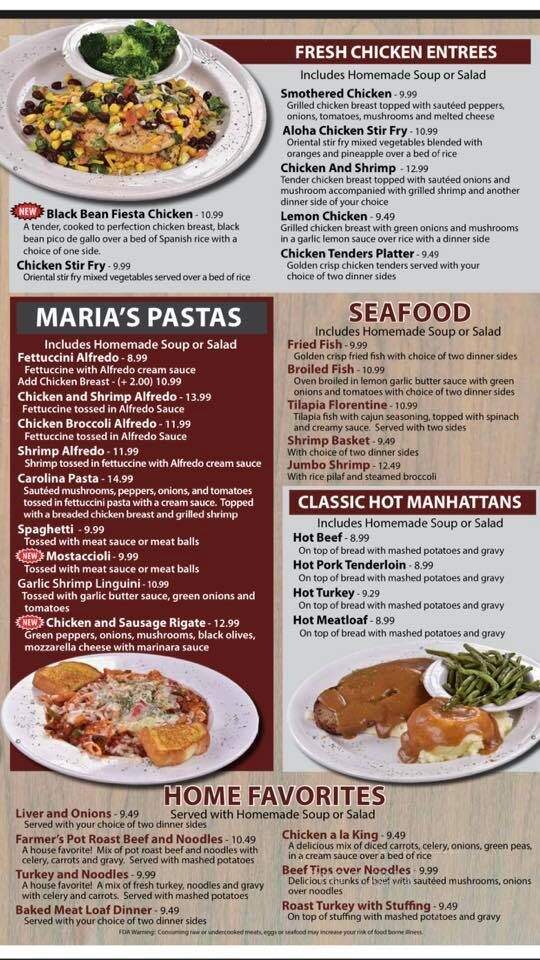 Maria's Family Restaurant - Warsaw, IN menu_pic