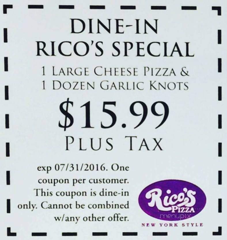 Rico's Pizza - Bath, NY