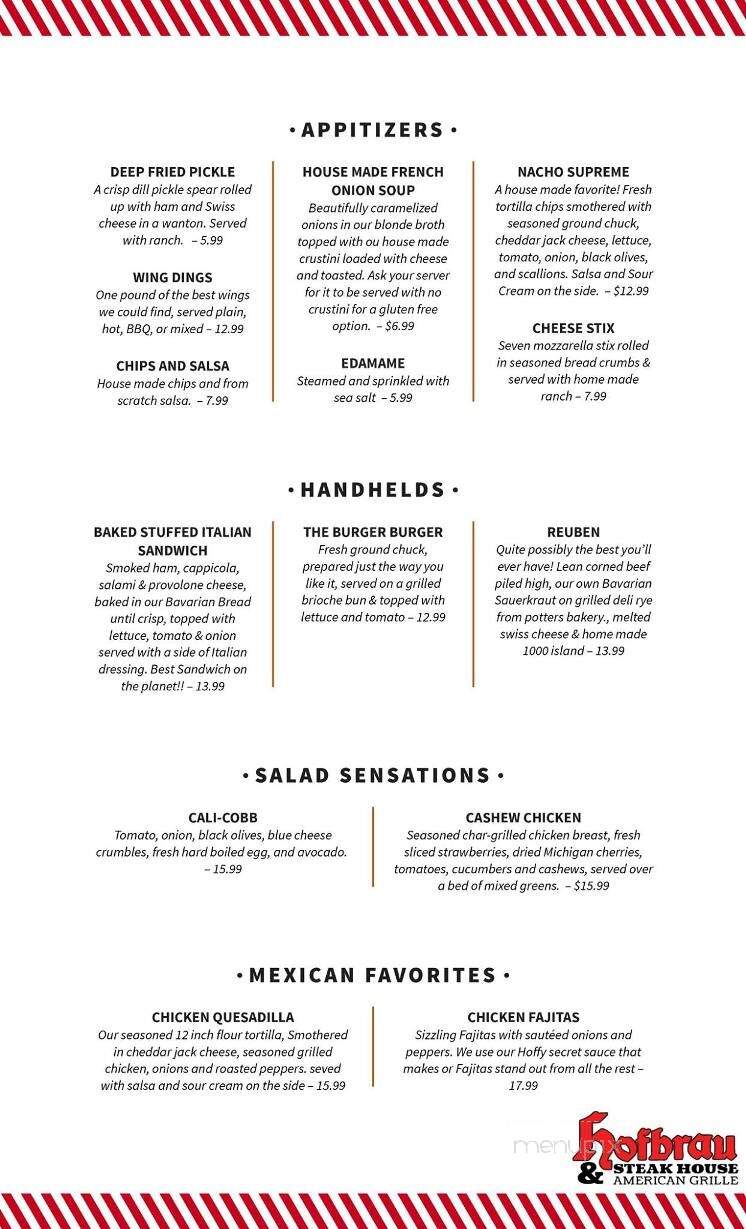 Hofbrau - Interlochen, MI menu_pic