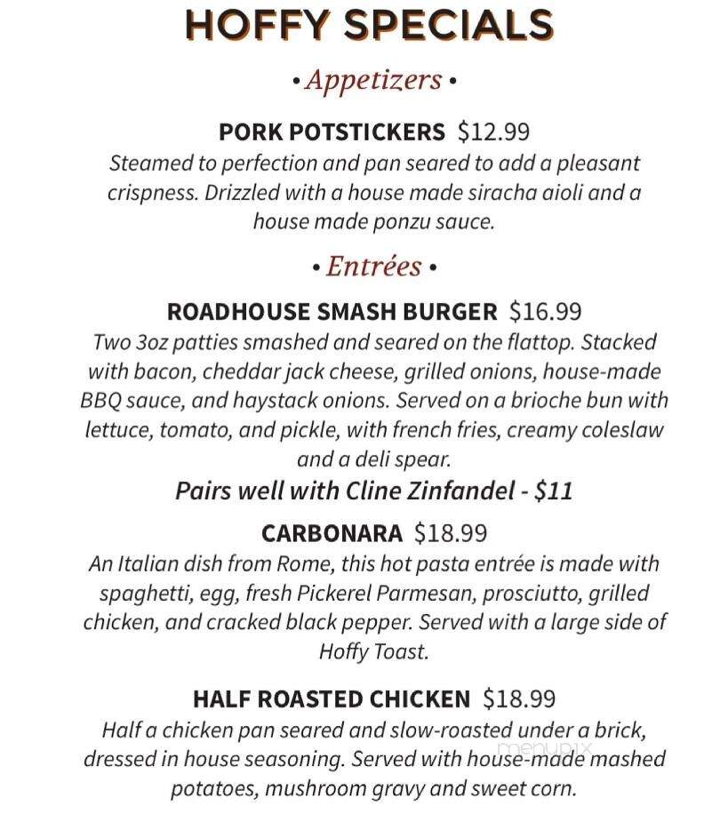 Hofbrau - Interlochen, MI menu_pic