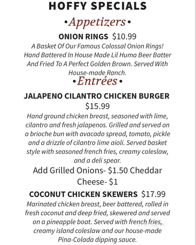 Hofbrau - Interlochen, MI menu_pic