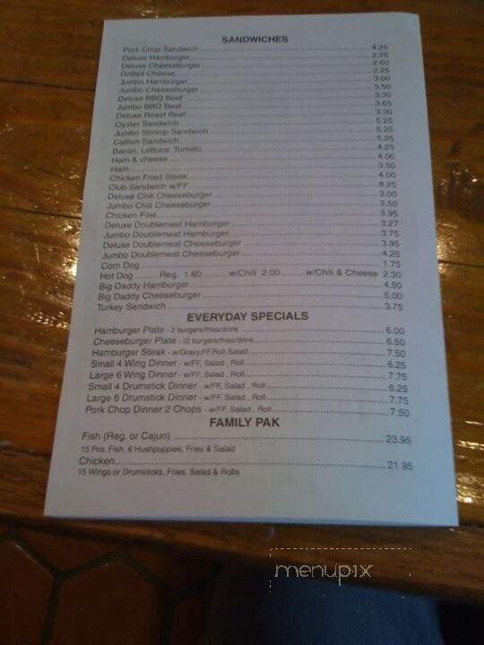 Malt Shop - Natchez, MS menu_pic
