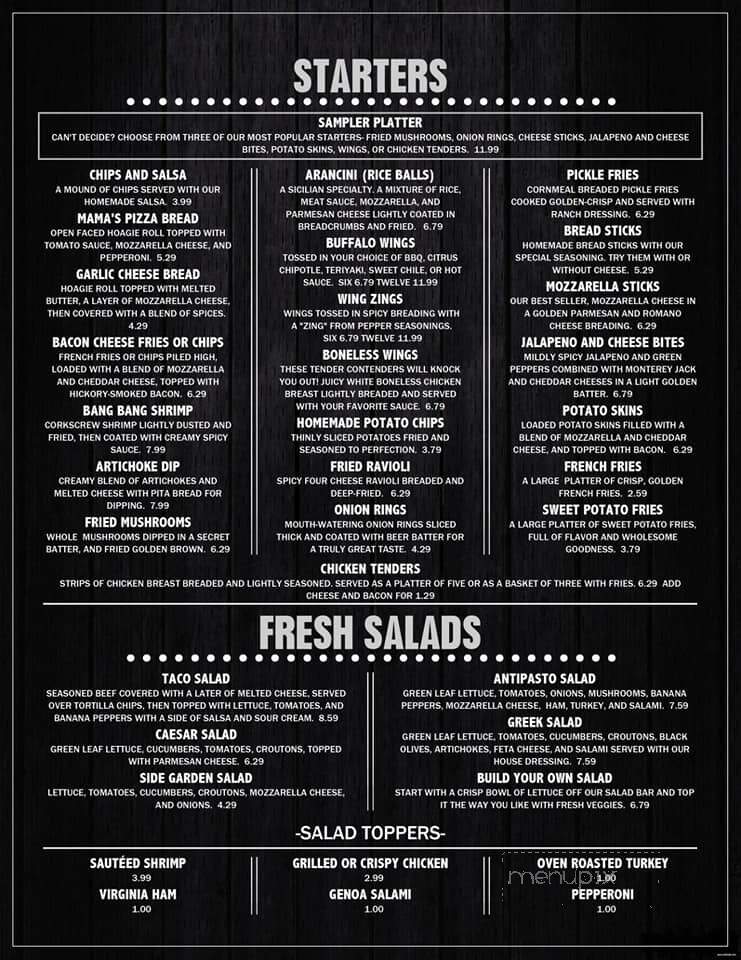 Mama's Pizza - Williamston, NC menu_pic