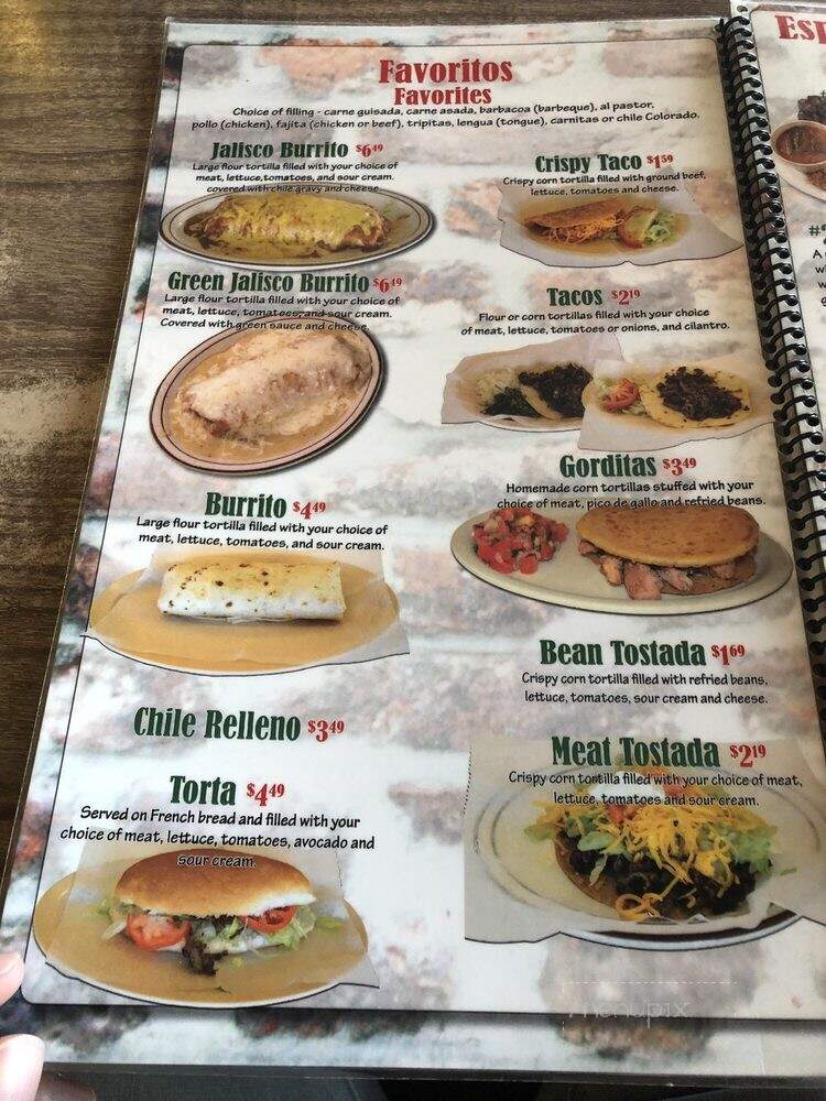 Taqueria Jalisco - Clovis, NM menu_pic