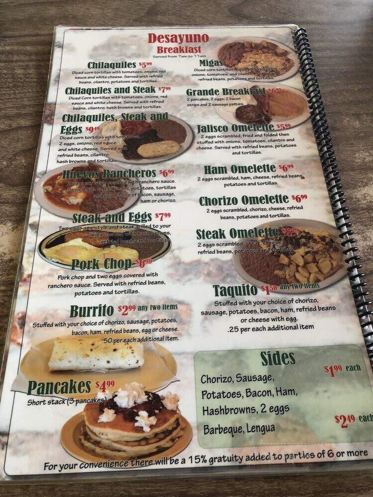 Taqueria Jalisco - Clovis, NM menu_pic