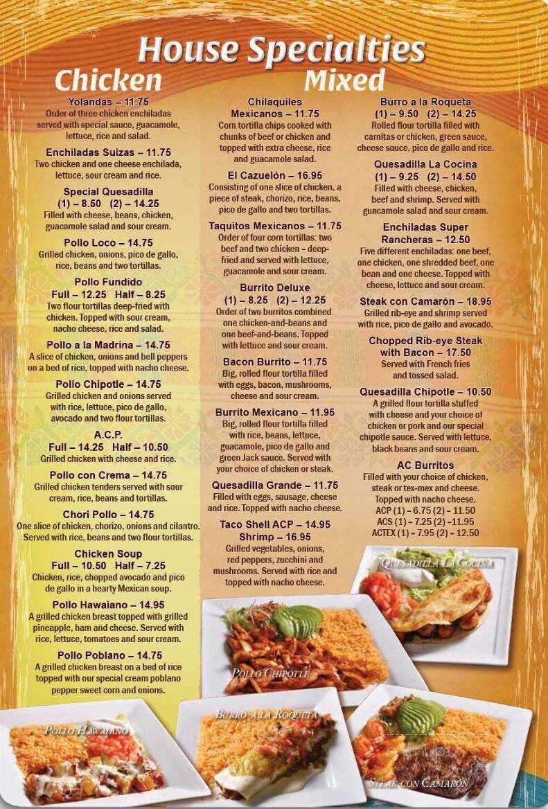 La Cocina Mexican Restaurant - Smithfield, NC menu_pic