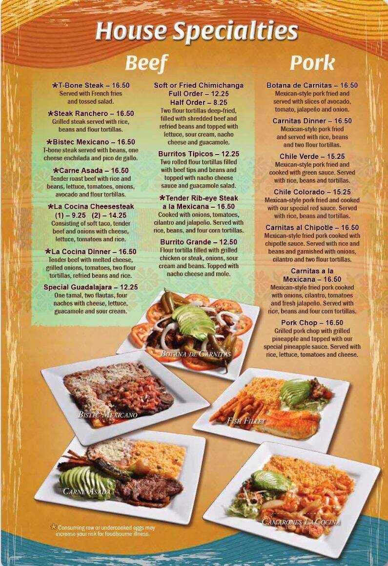La Cocina Mexican Restaurant - Smithfield, NC menu_pic