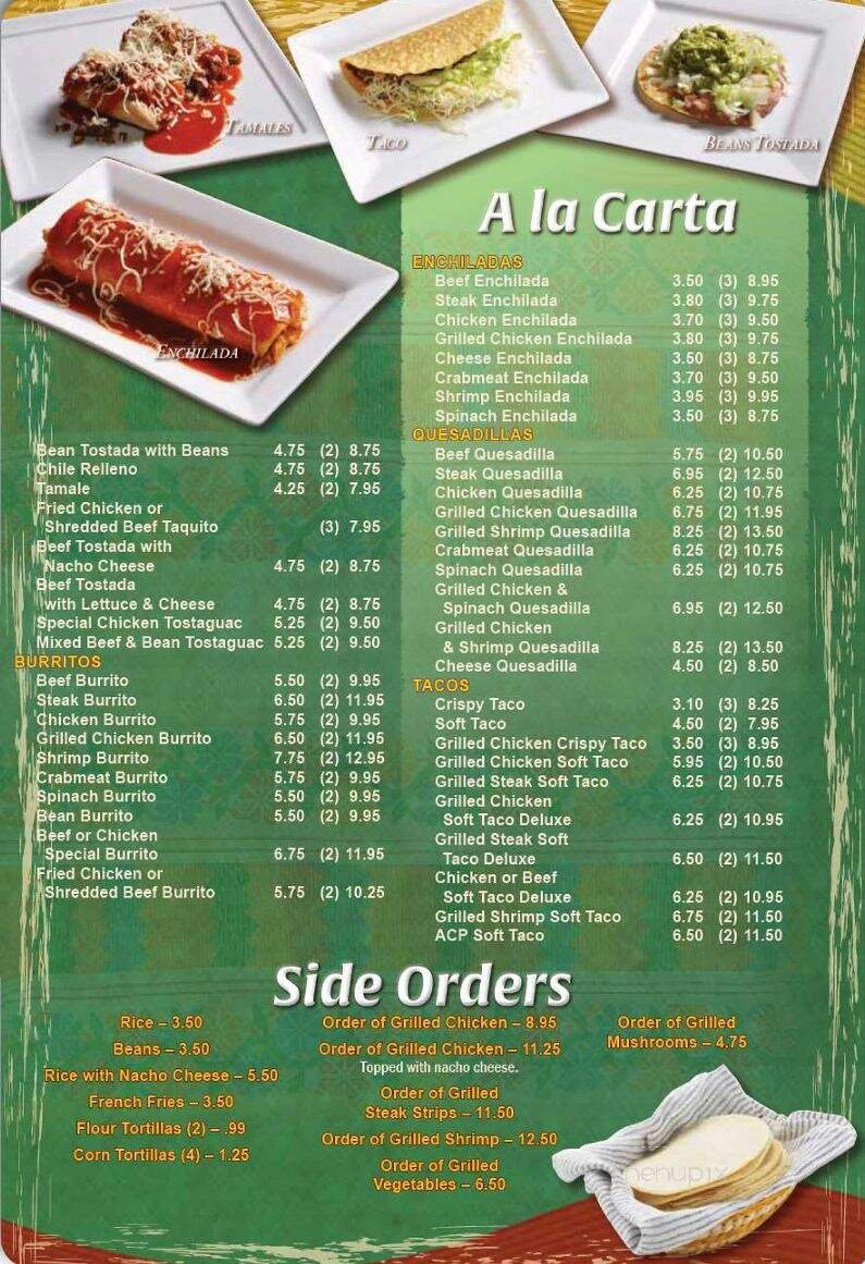 La Cocina Mexican Restaurant - Smithfield, NC menu_pic