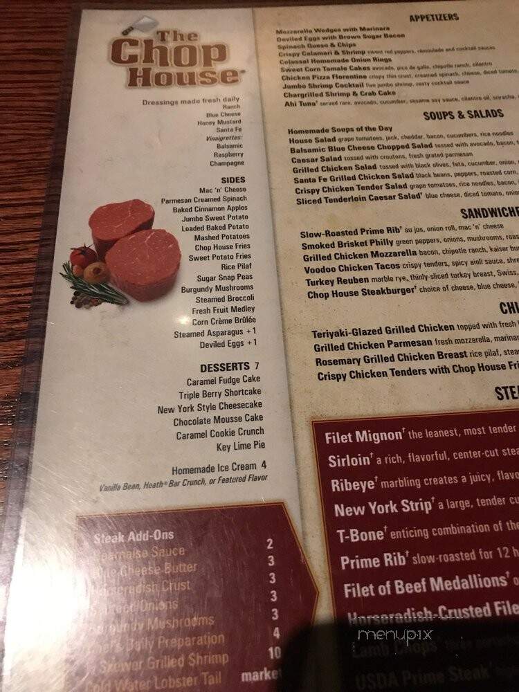 Chop House - Hendersonville, TN menu_pic