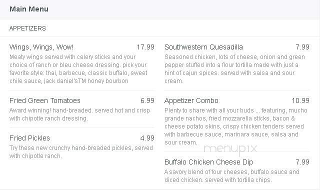 Amazing Joe's - Columbus, IN menu_pic
