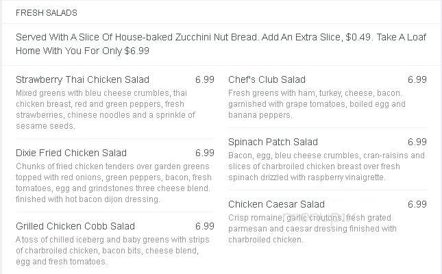 Amazing Joe's - Columbus, IN menu_pic
