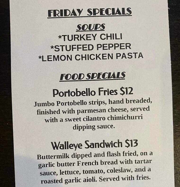 Legends Grill and Bar - Woodridge, IL menu_pic