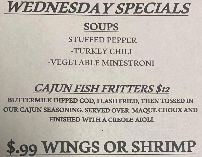 Legends Grill and Bar - Woodridge, IL menu_pic