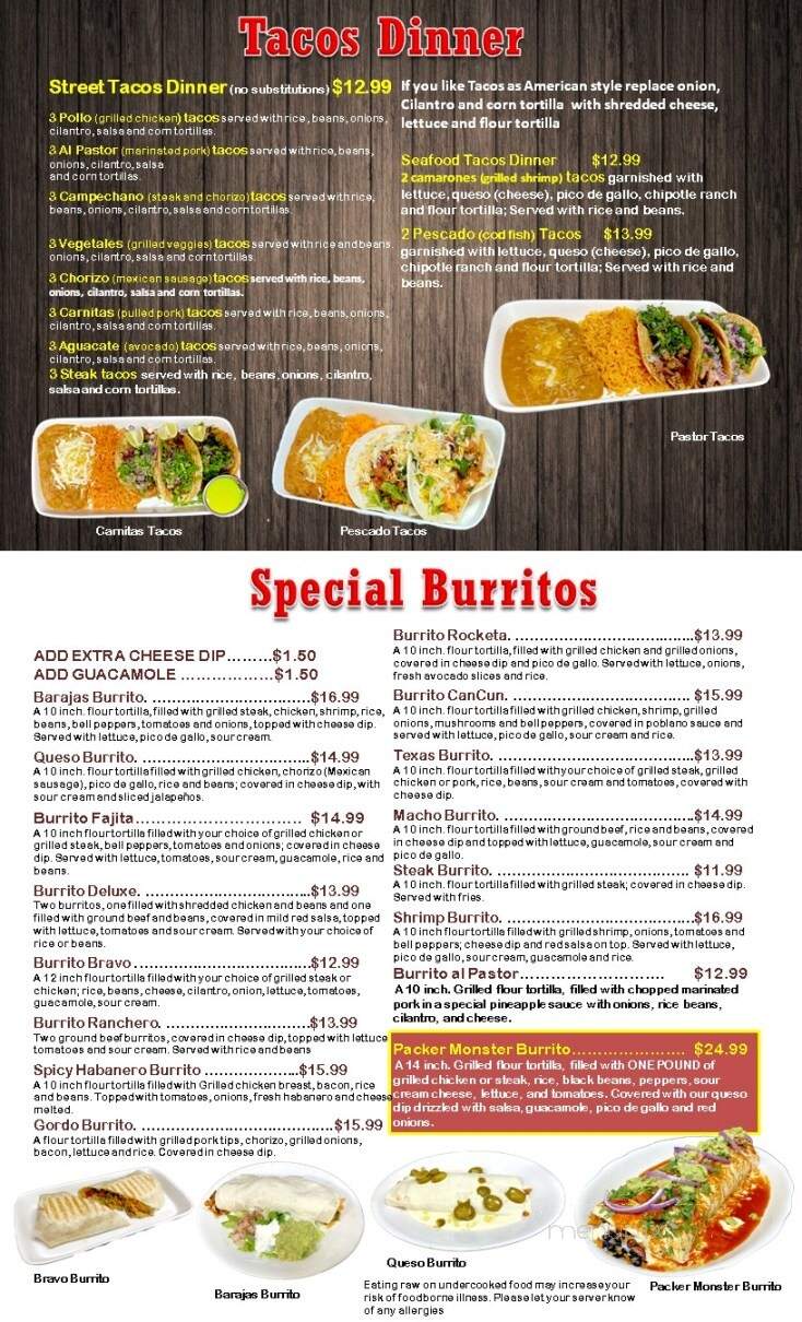 Mexico Lindo - Green Bay, WI menu_pic