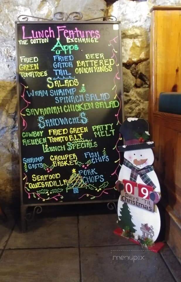 Cotton Exchange - Savannah, GA menu_pic