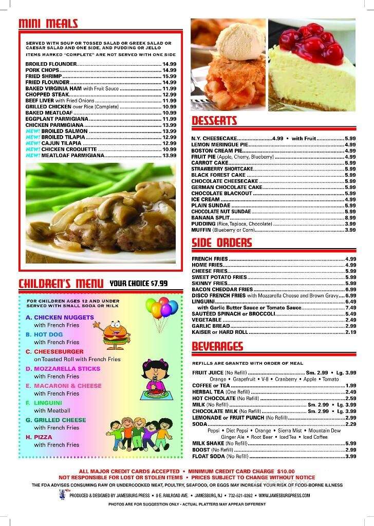 Rt. 130 Diner - Delran, NJ menu_pic