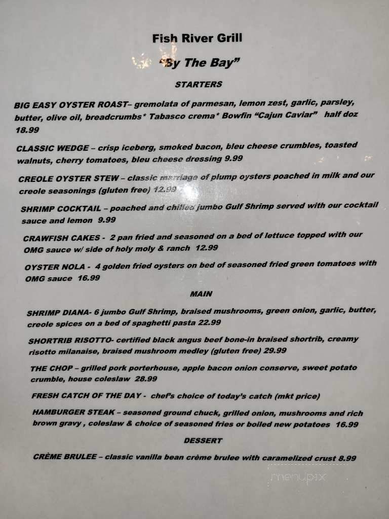 Fish River Grill #2 - Foley, AL menu_pic