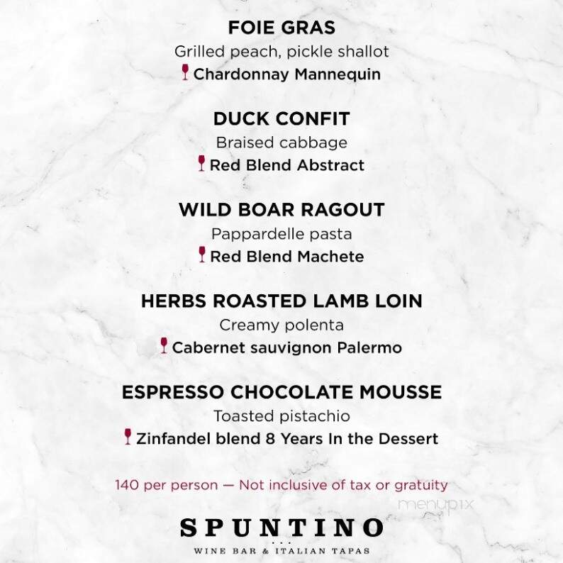 Spuntino Wine Bar Italian Tapas - Clifton, NJ menu_pic