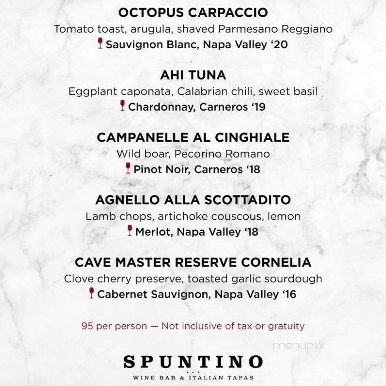 Spuntino Wine Bar Italian Tapas - Clifton, NJ menu_pic