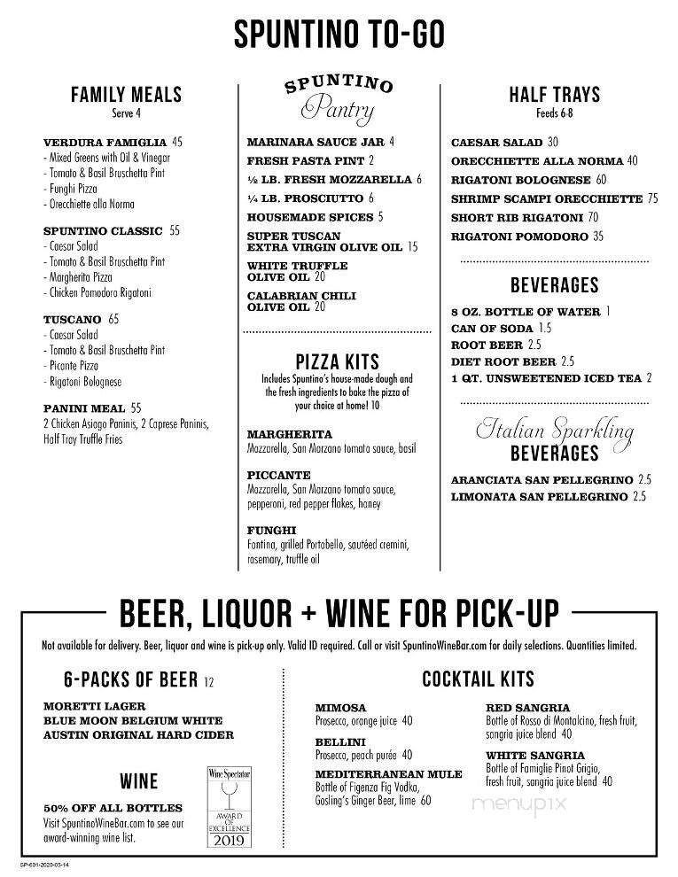 Spuntino Wine Bar Italian Tapas - Clifton, NJ menu_pic