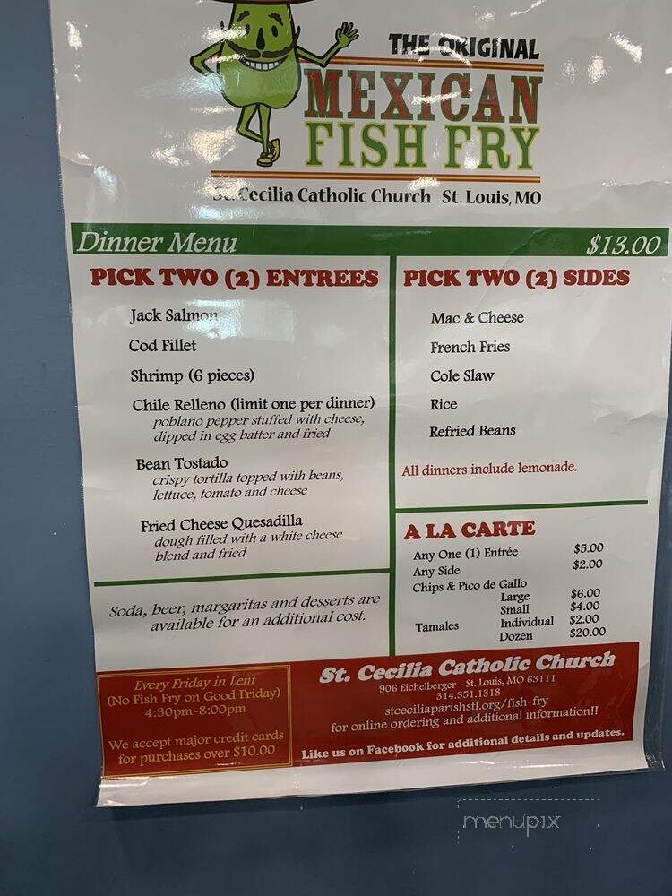 St Cecilia Mexican Fish Fry - Saint Louis, MO menu_pic