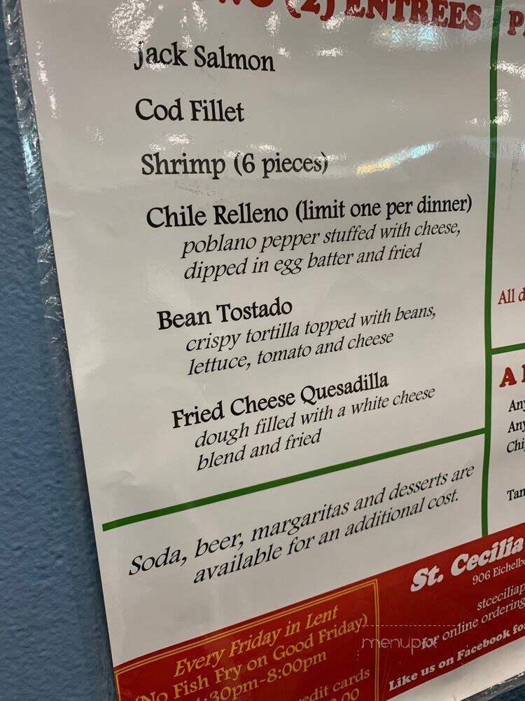 St Cecilia Mexican Fish Fry - Saint Louis, MO menu_pic