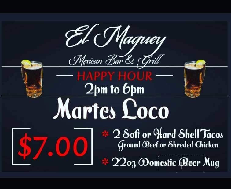El Maguey Bar & Grill - Warrenton, GA menu_pic