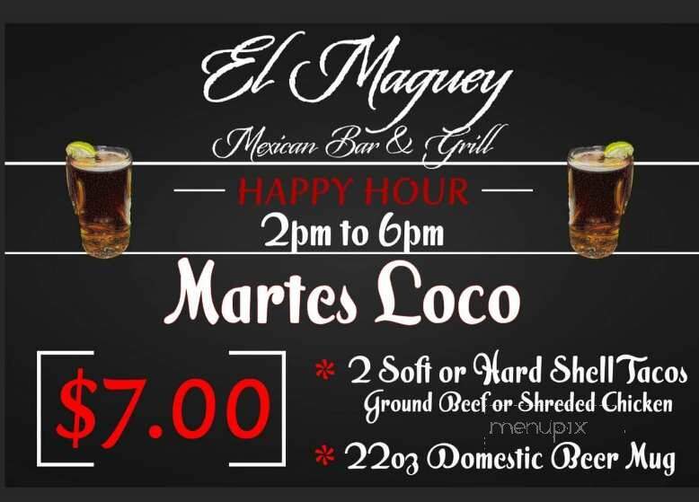 El Maguey Bar & Grill - Warrenton, GA menu_pic