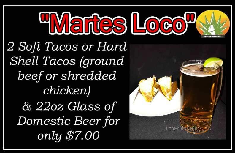 El Maguey Bar & Grill - Warrenton, GA menu_pic