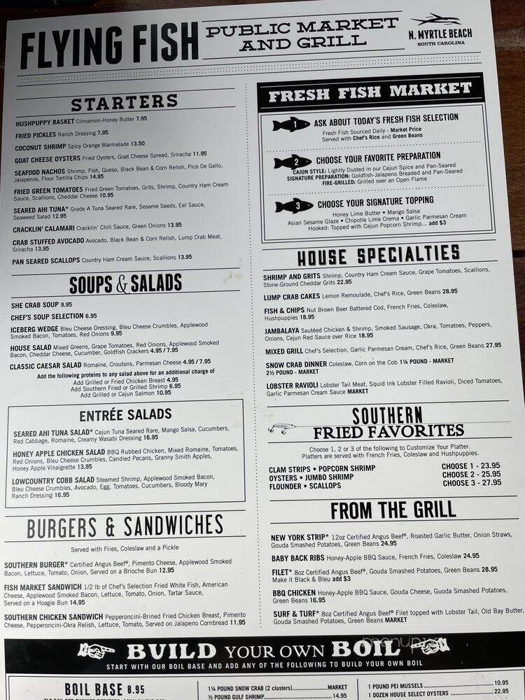 Flying Fish Public Market & Grill - North Myrtle Beach, SC menu_pic