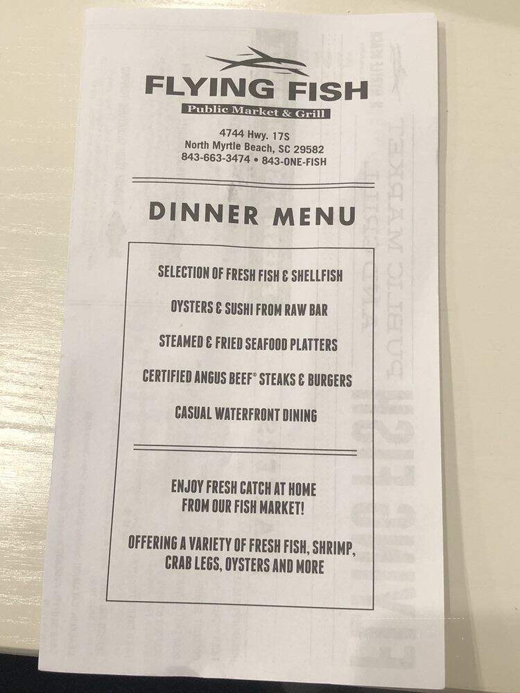 Flying Fish Public Market & Grill - North Myrtle Beach, SC menu_pic