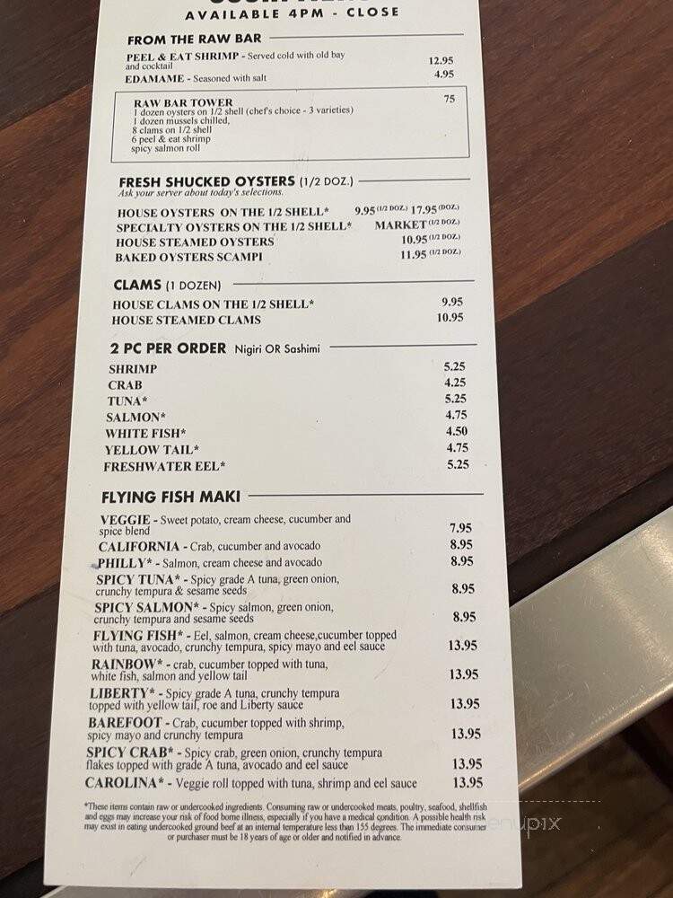 Flying Fish Public Market & Grill - North Myrtle Beach, SC menu_pic