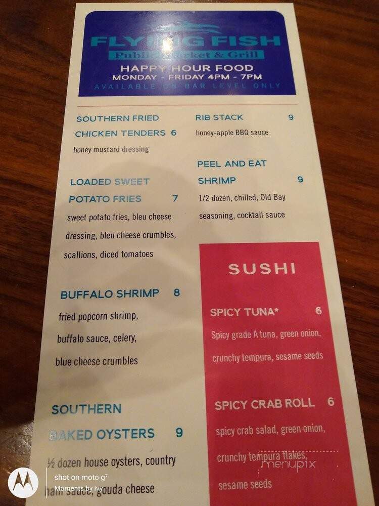 Flying Fish Public Market & Grill - North Myrtle Beach, SC menu_pic