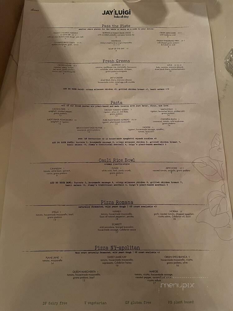 Jay Luigi - St Petersburg, FL menu_pic