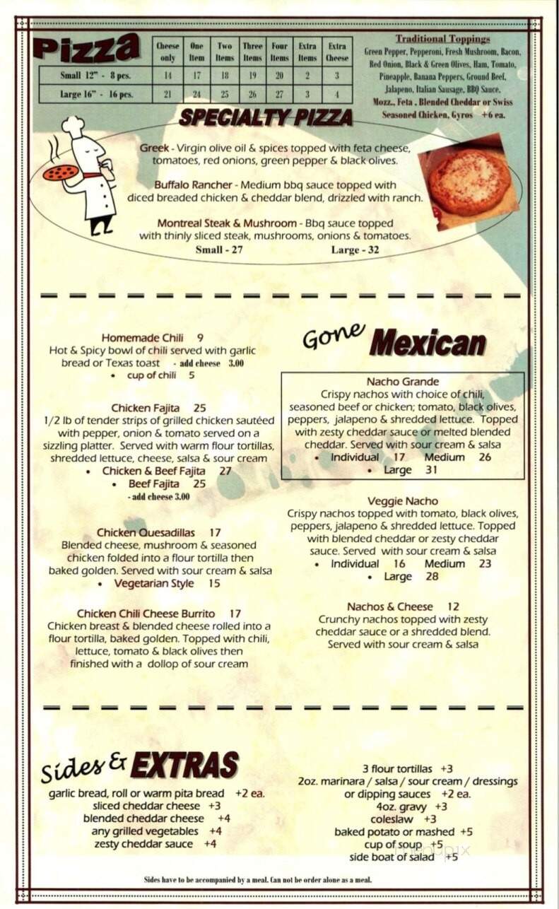 Mr. Biggs Eatery & Sportsbar - Belle River, ON menu_pic