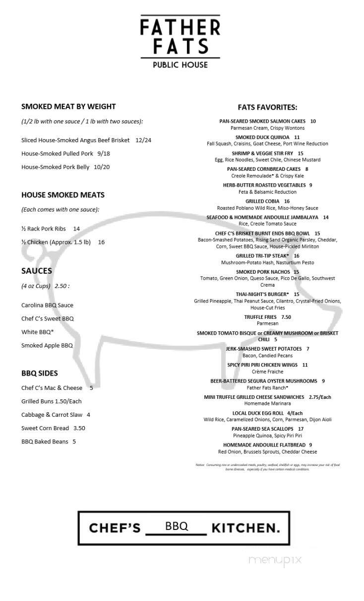 Father Fats Public House - Stevens Point, WI menu_pic