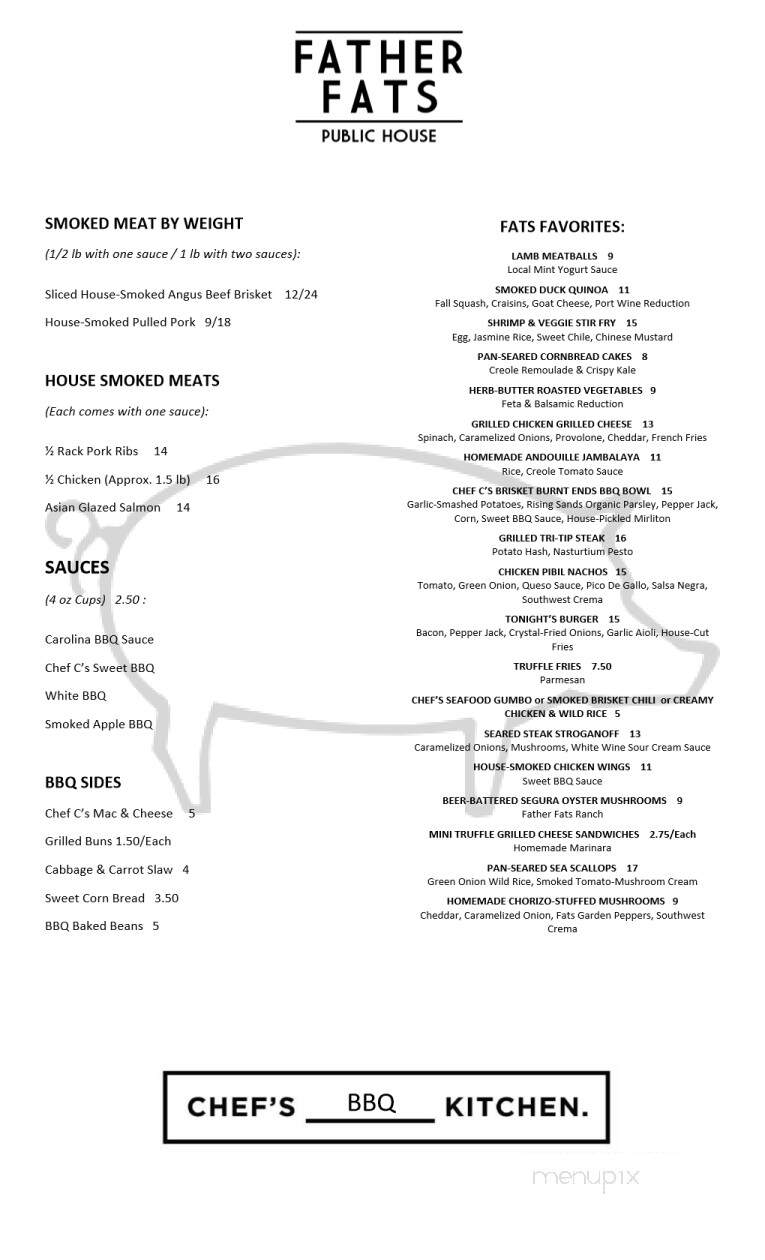 Father Fats Public House - Stevens Point, WI menu_pic