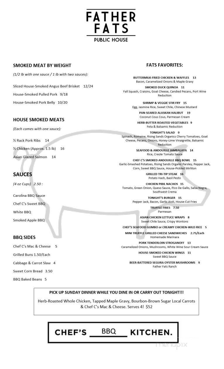 Father Fats Public House - Stevens Point, WI menu_pic