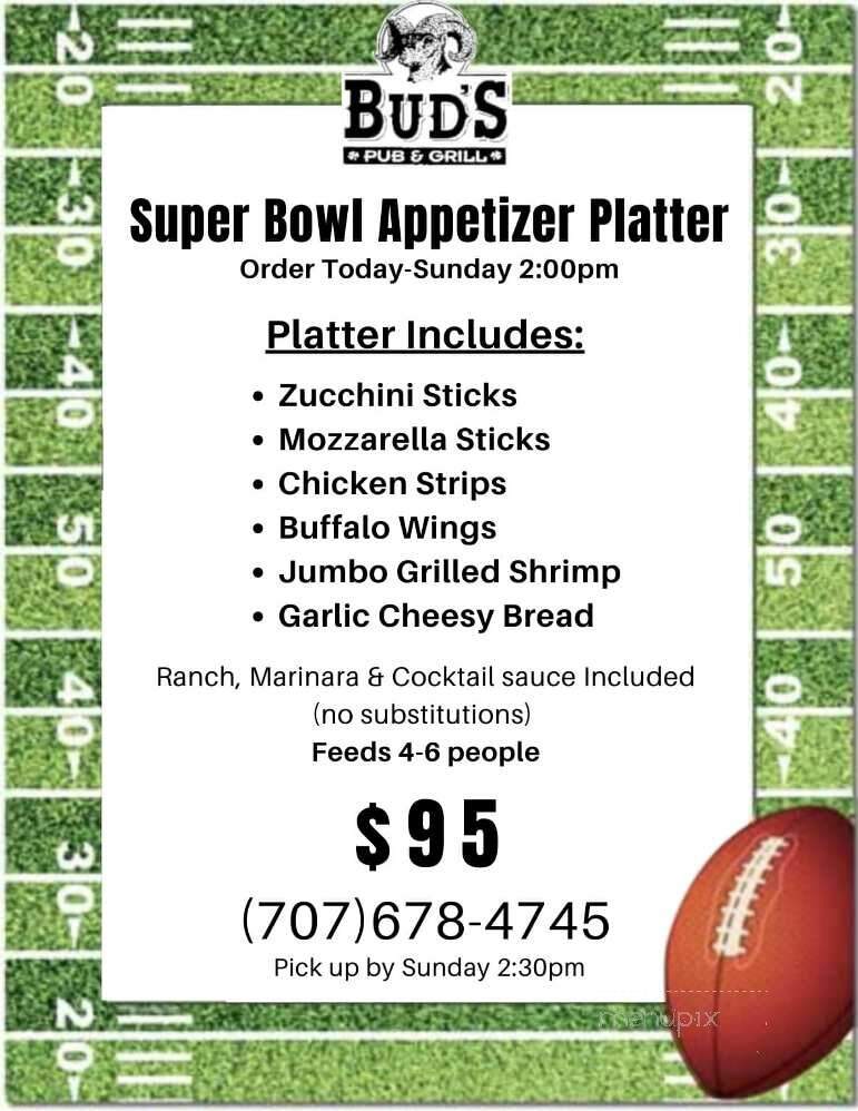 Bud's Pub & Grill - Dixon, CA menu_pic