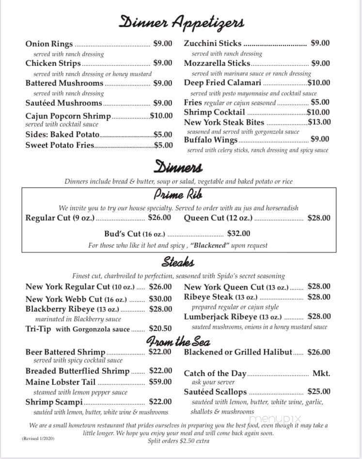 Bud's Pub & Grill - Dixon, CA menu_pic