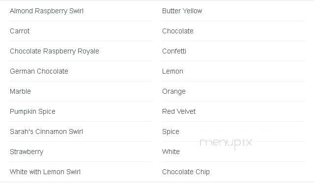 Jayne's Signature Sweets - Billings, MT menu_pic