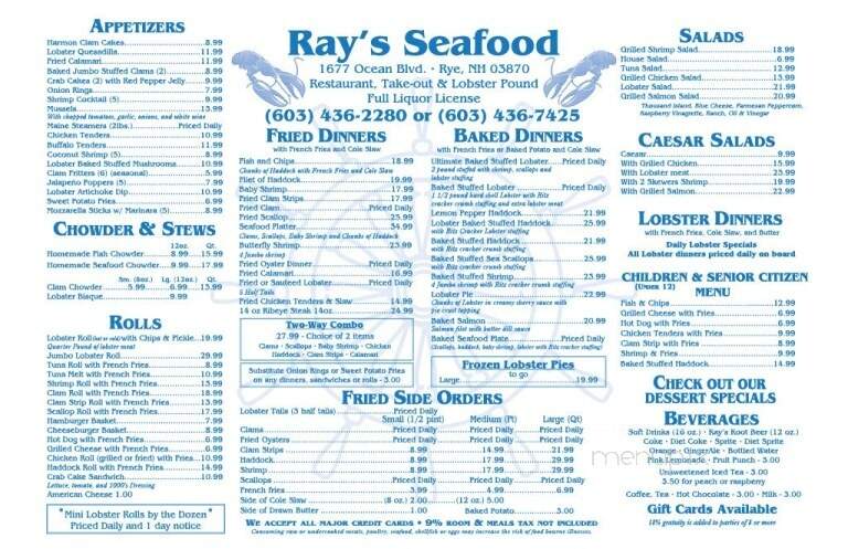 Ray's Seafood & Lobsters - Rye, NH