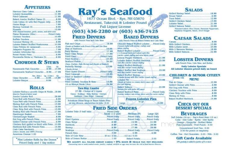 Ray's Seafood & Lobsters - Rye, NH